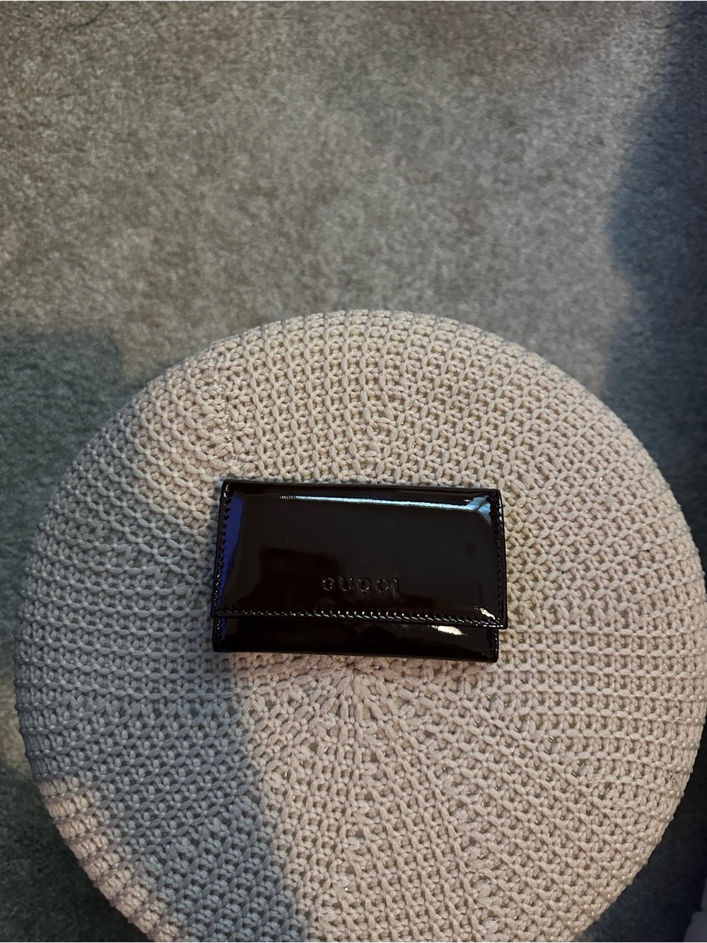 Authentic Gucci Glossy Patent Leather Key Case